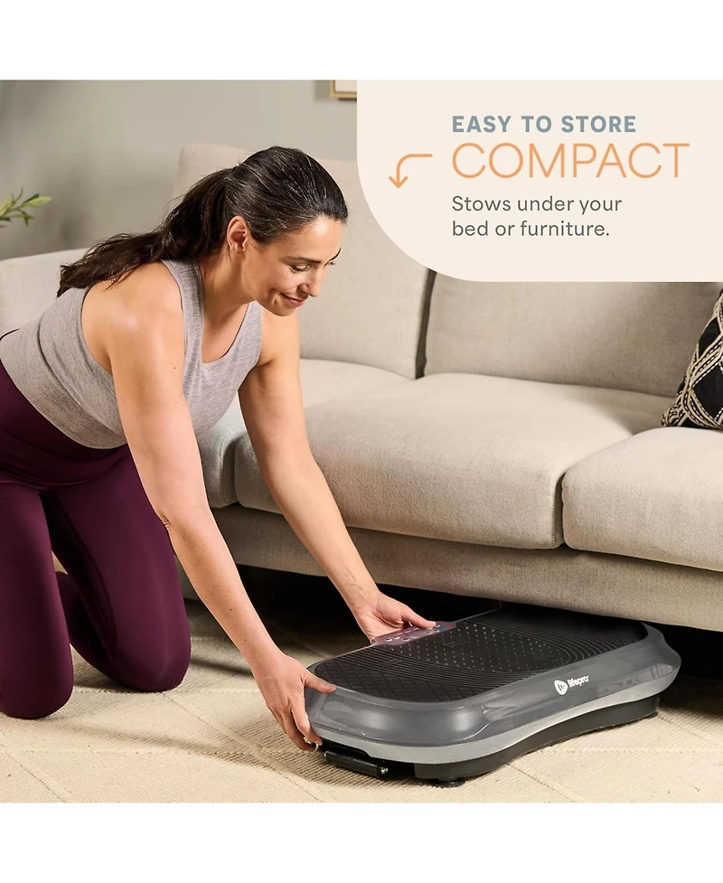 LifePro Vibration Plate – Whole Body Workout Fitness Platform with Loop Bands for Home Training & Exercise Routine