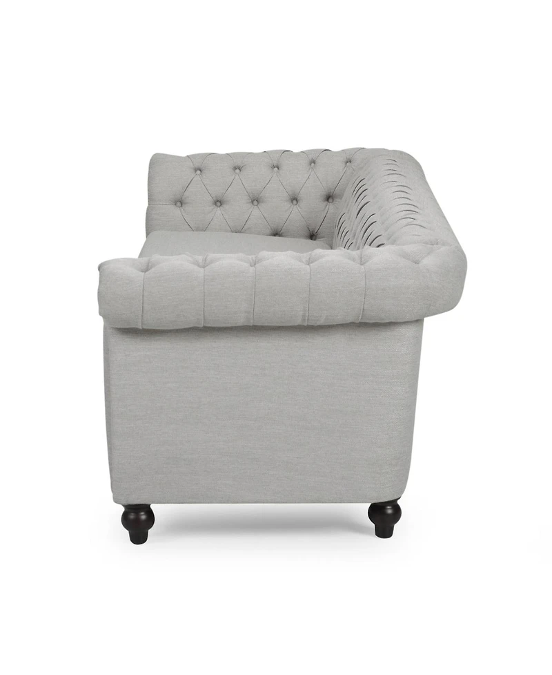 Streamdale Furniture Chesterfield Velvet Sofa with Button Tufting & Nailhead Accents