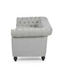 Streamdale Furniture Chesterfield Velvet Sofa with Button Tufting & Nailhead Accents