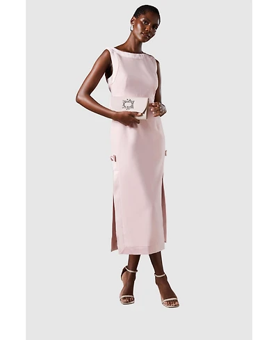 Coast Women's Bow Detail Round Neck Midaxi Dress