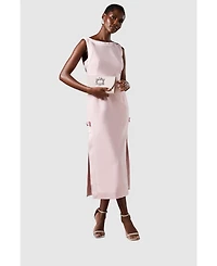 Coast Women's Bow Detail Round Neck Midaxi Dress