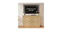 gaomon Drawer Dresser for Bedroom, Modern Fluted Wood Chest of Drawers