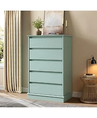 gaomon 5-Drawer Tall Dresser for Bedroom, Wooden Chest of Drawers with Deep Storage for Living Room