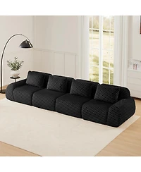 Streamdale Furniture Modern Modular Sectional Sofa, Flannelette Fabric, 4-Seater Couch