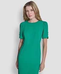 Dkny Women's Crewneck Short Sheath Dress