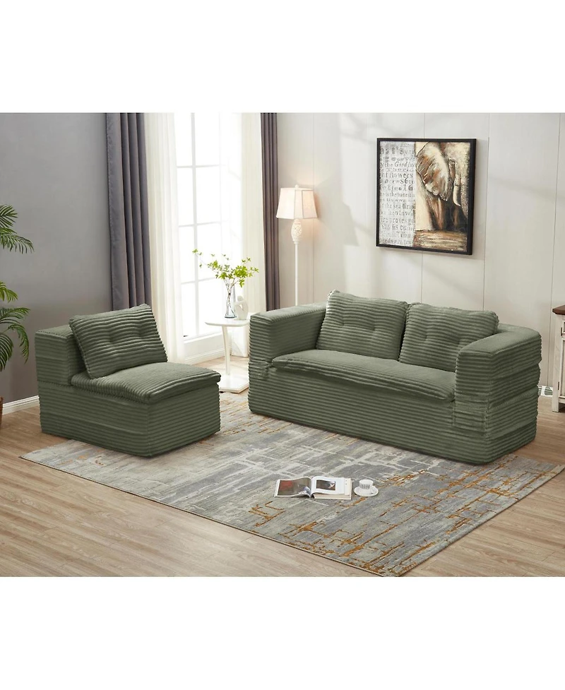Streamdale Multi-Functional Sectional Sofa Bed with Independent Chaise Lounge