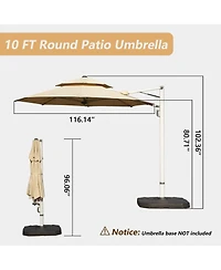 Mondawe Round Cantilever Umbrella with Center Pole