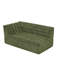 Streamdale Furniture L-Shaped Modular Sectional Sofa with Chaise, Chenille Upholstered, Wave-Shaped Armrest