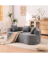 Streamdale Furniture chenille self-inflating 2-seater sofa with deep cushions