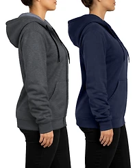 Blue Ice Women's Galaxy By Harvic Loose Fit Super Heavyweight Fleece Lined Full-Zip Hoodie-2 Pack