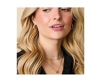 Little Sky Stone Ash Two Tone Hoops