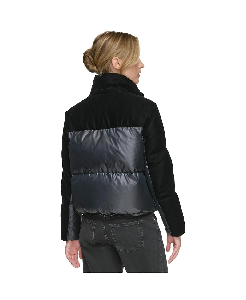 Women's Vega Mixed Media Short Down Coat