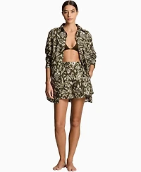 Lauren Ralph Women's Printed Shirt and Shorts, 2-Piece Set