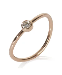 Pre-Owned Tiffany & Co Rose Gold Diamond Elsa Peretti Single Row Wave Ring