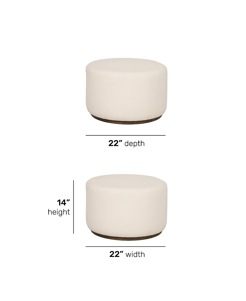 Cayden 14" Fabric Coffee Table Pouf