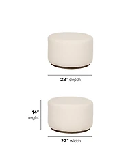 Cayden 14" Fabric Coffee Table Pouf