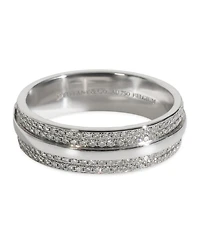 Pre-Owned Tiffany & Co White Gold Diamond Tiffany T Wide Ring