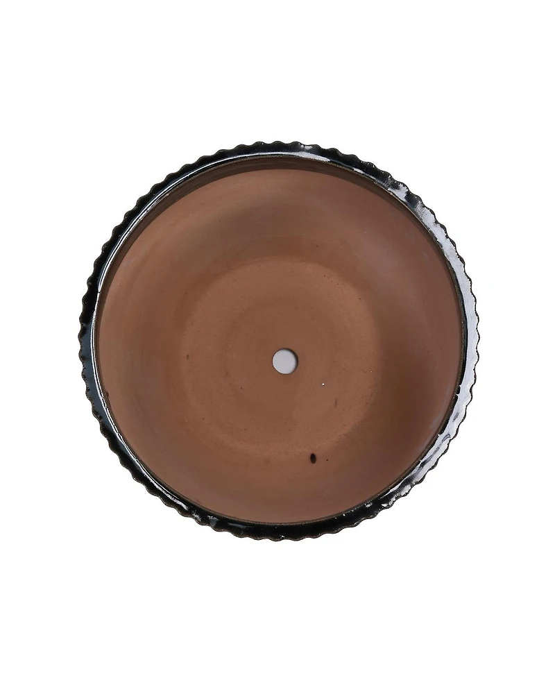 Streamdale FurnitureHandmade Dark Coffee Ceramic Planter Set of 4 (6.5" to 14.17") - Indoor/Outdoor Flower Pot