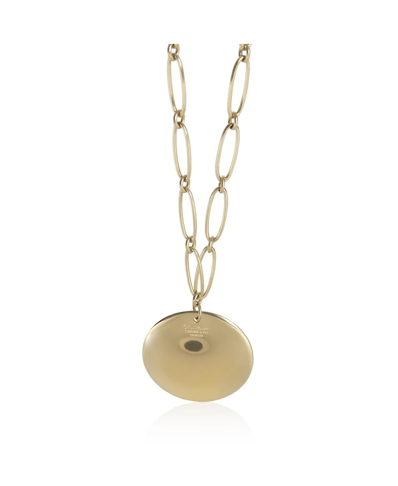 Pre-Owned Tiffany & Co Yellow Gold Elsa Peretti Round Disc Necklace