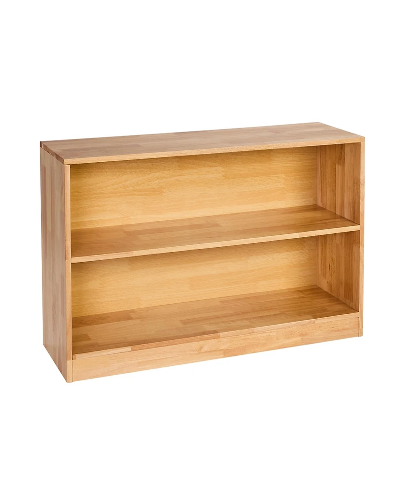 Rainsken Wooden Toy Storage Organizer, 2-Tier Kids Display Storage Bookshelf for Living Room, Entryway, Preschool, Nursery