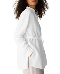Eileen Fisher Women's Band Collar Long Shirt