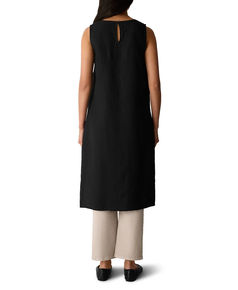 Eileen Fisher Women's Round Neck Tunic Top