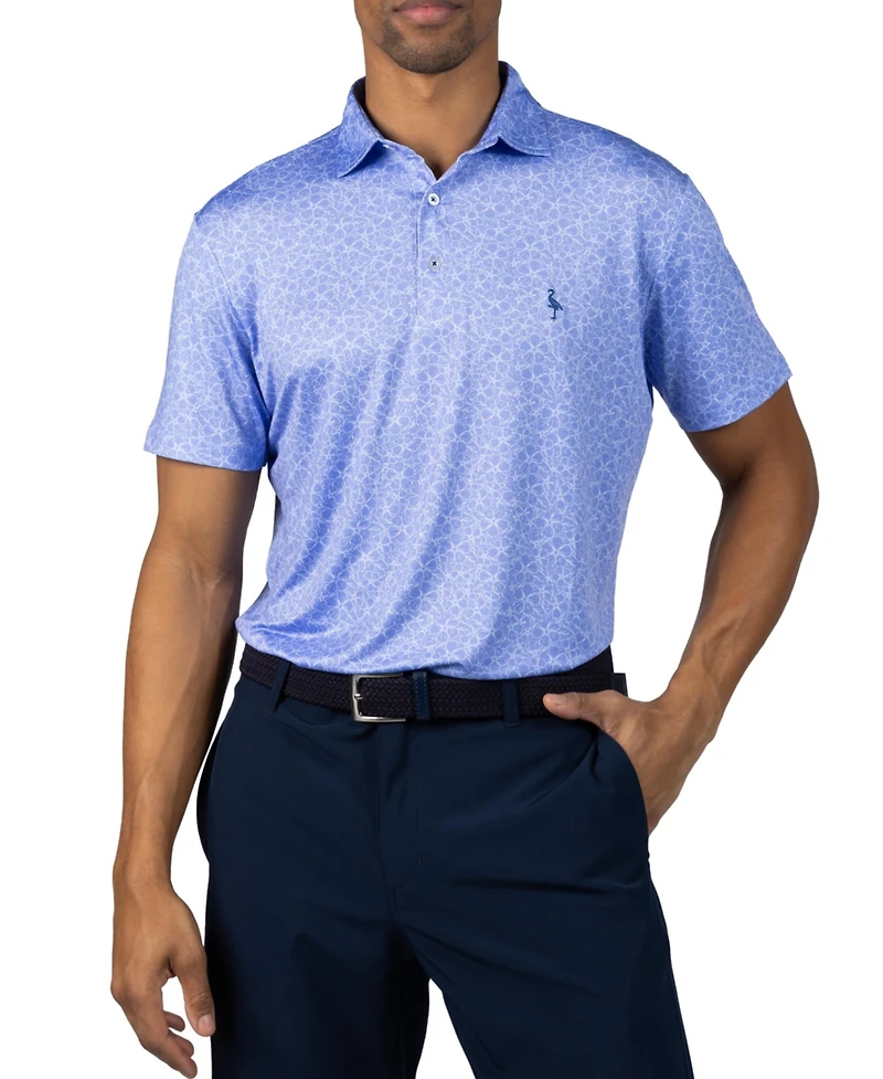 Tailorbyrd Men's Summer Floral Printed Performance Polo
