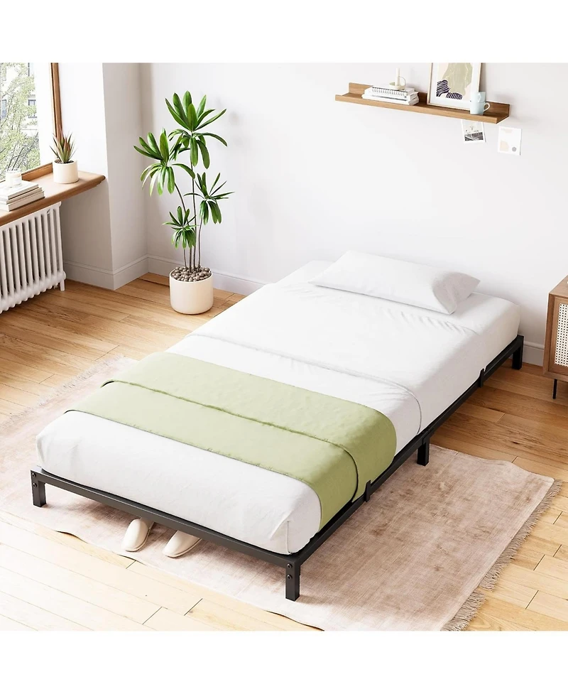 gaomon 8 Inch Metal Platform Bed Frame Heavy Duty Quiet Bed With Storage Steel Slats No Box Spring Required