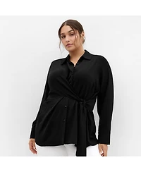 City Chic Women's Telia Side Tie Shirt