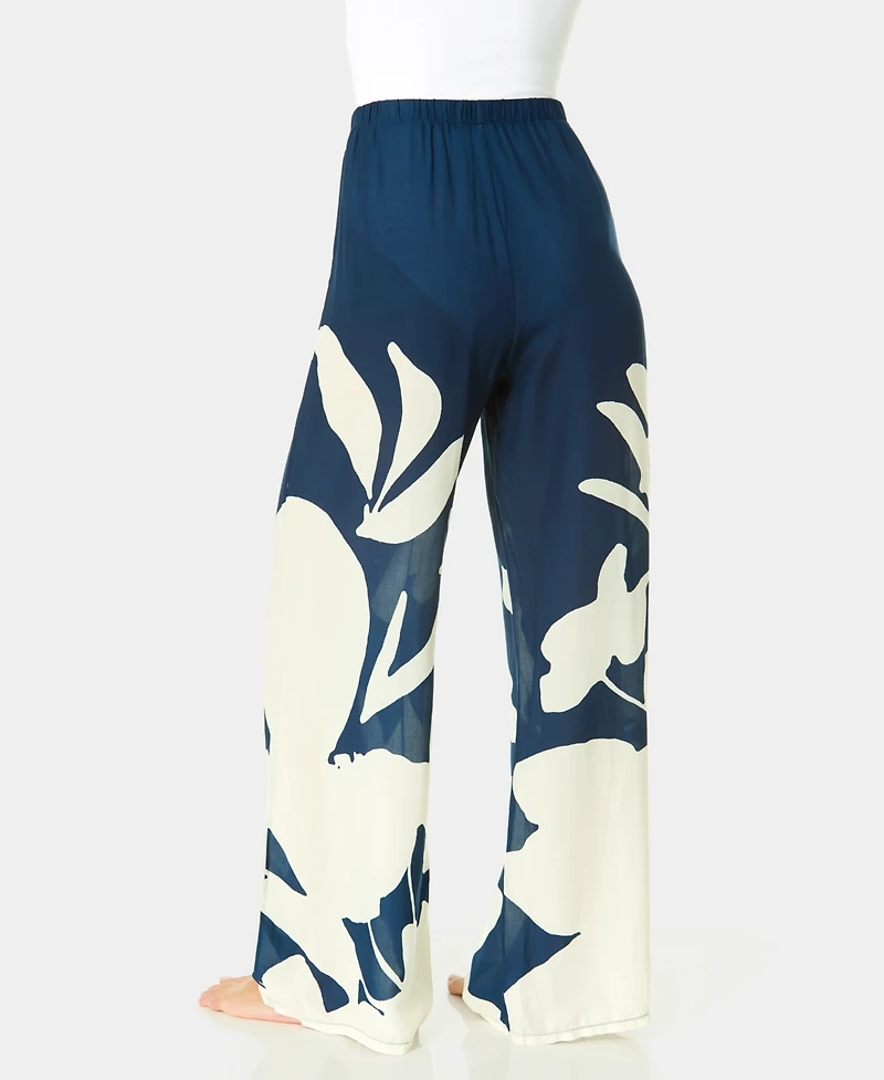 CeCe Women's Cabana Pull-On Cover-Up Pants