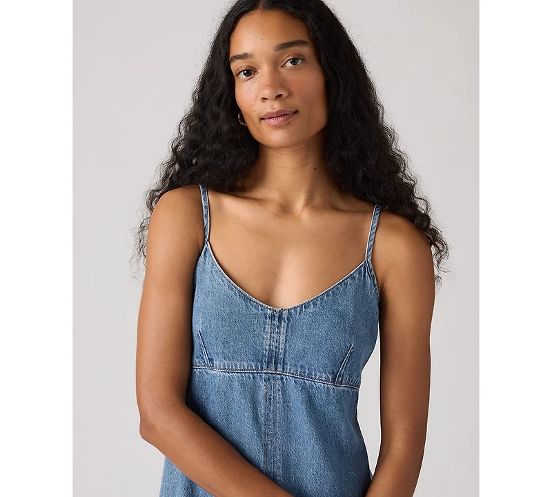 Levi's Women's 90s Denim Sleeveless V-Neck Slip Dress