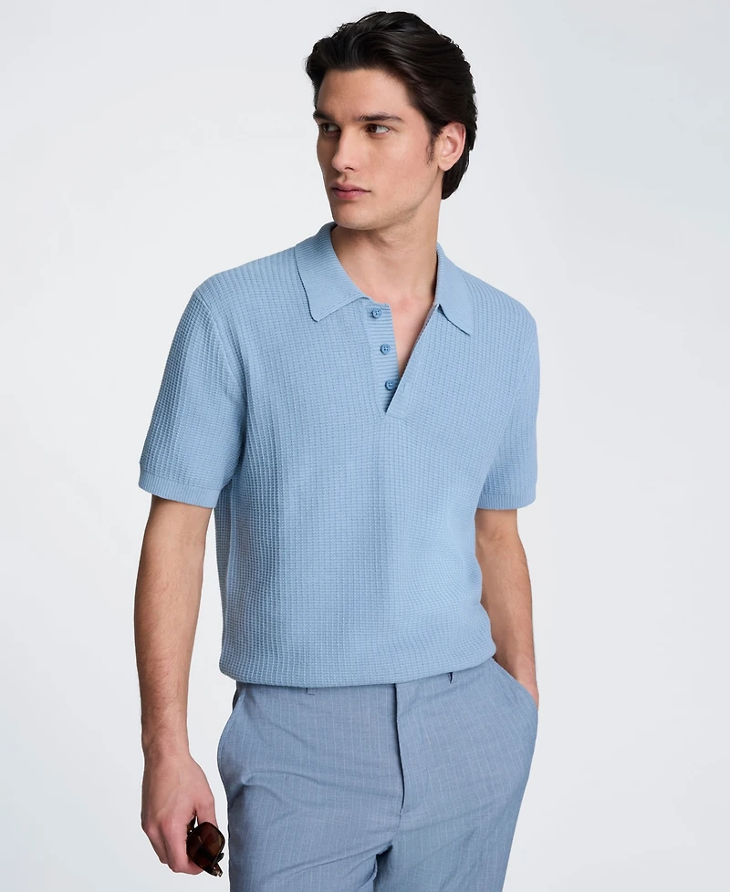 Kenneth Cole Men's Short-Sleeve Polo Sweater