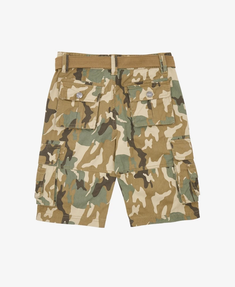 Raw X Big Boys Belted Twill Cargo Shorts