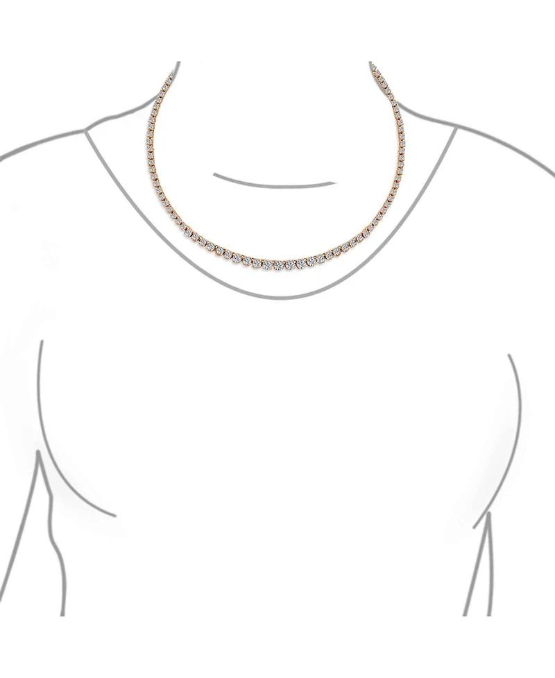 Bling Jewelry Classic Graduated Cz Cubic Zirconia Statement Tennis Necklace