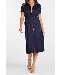 Bishop + Young Women's Lauren Button Front Shirt Dress