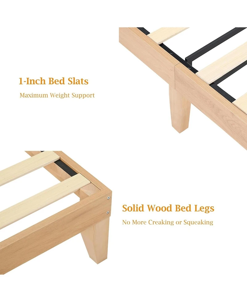 gaomon Full Rattan Bed Frame with Natural Rattan Headboard Led Lights Charging Station 2 Tier Storage Headboard Under Bed Storage