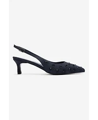 Prologue Shoes Women's Lorex Embellished Stiletto Slingback Pump