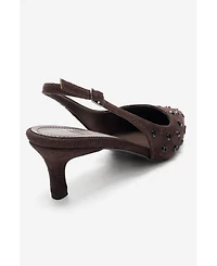 Prologue Shoes Women's Lorex Embellished Stiletto Slingback Pump