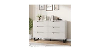 gaomon 6 Dresser for Bedroom, 47.2 in Wide Dresser, Freestanding Vertical Drawer Cabinet