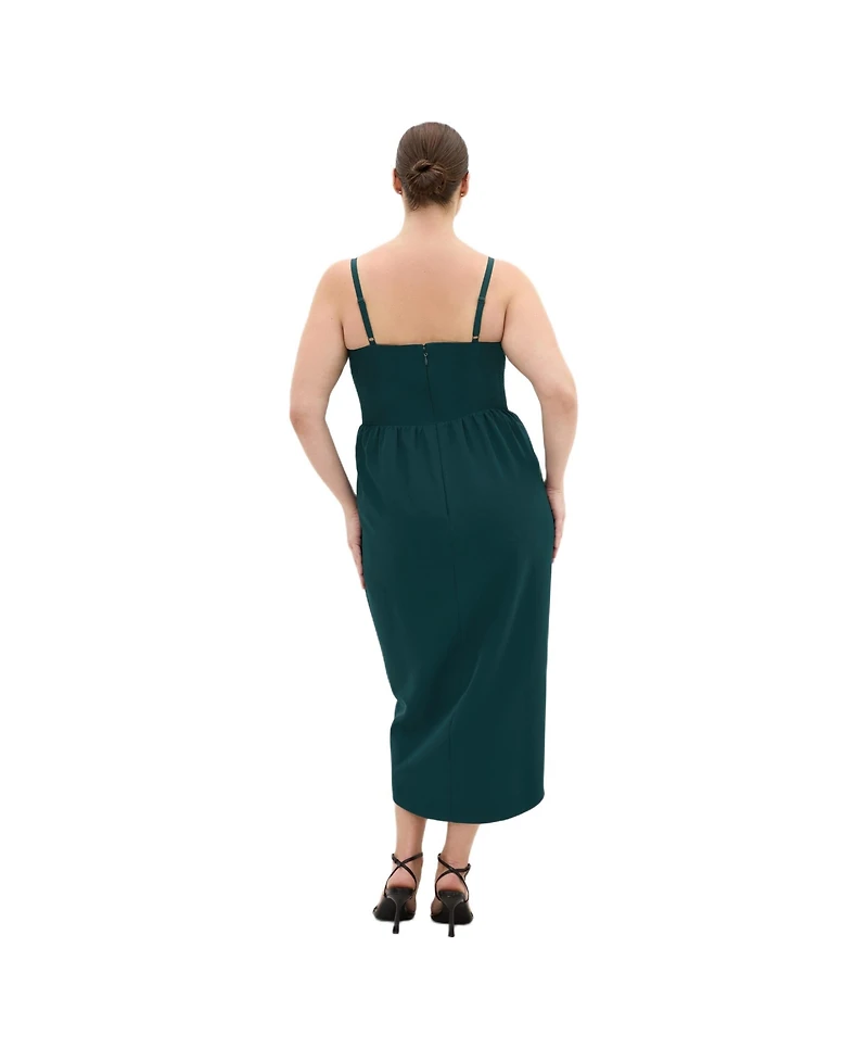 City Chic Women's Sassy Flex Fit Tulip V Dress