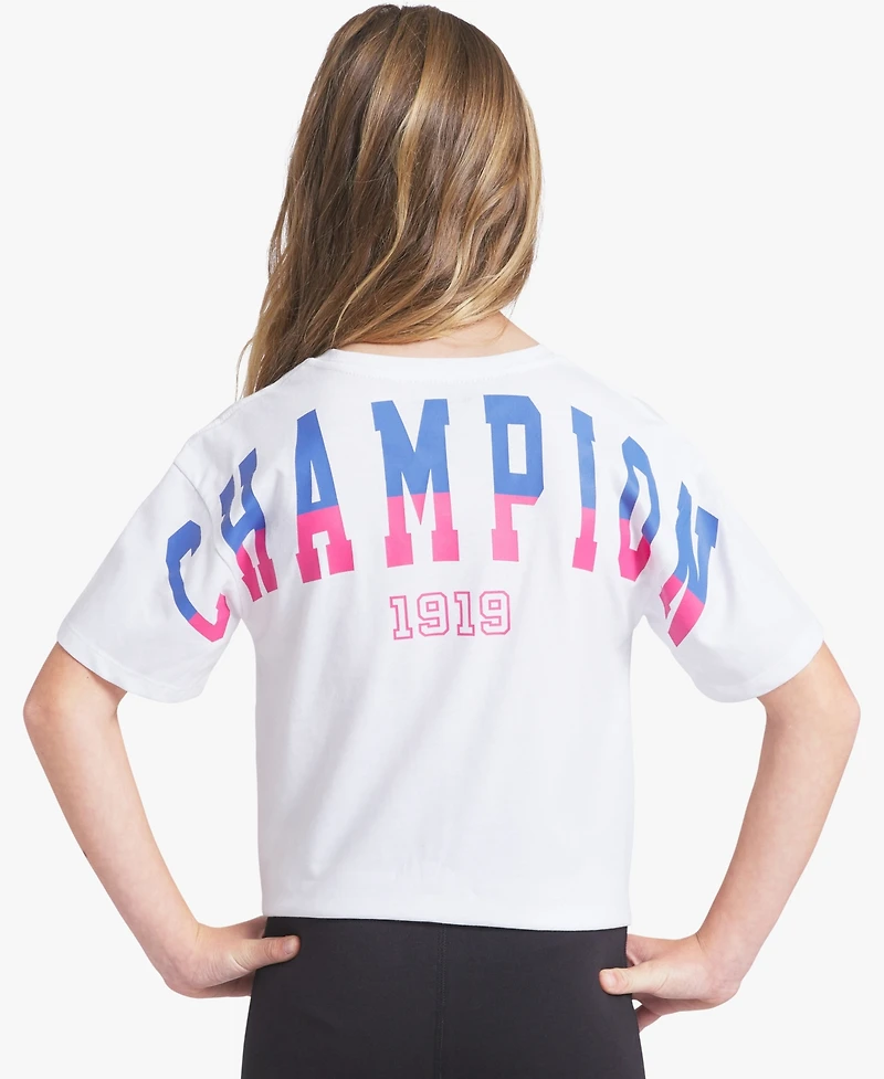 Champion Girls' 7-16 Tie-Front Short-Sleeve Top