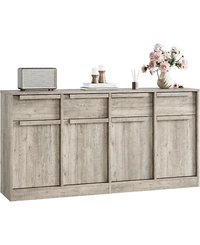 gaomon Sideboard Buffet Cabinet with 4 Drawers, Large Modern Coffee Bar Storage Cabinet