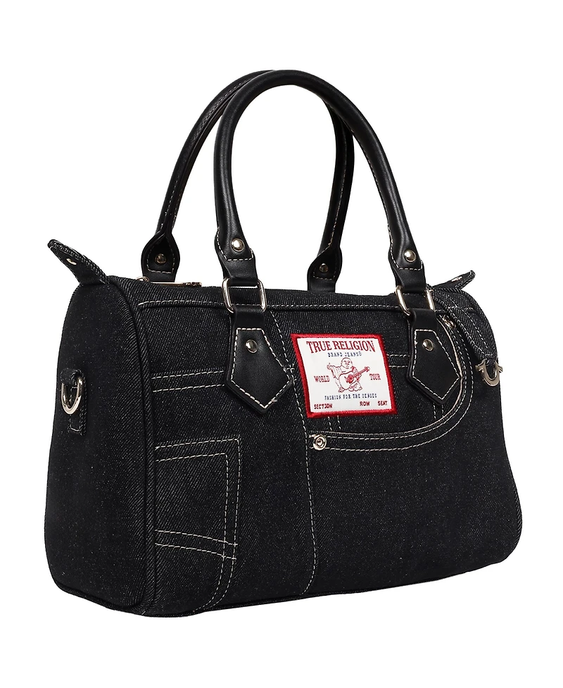 True Religion Denim Heritage Satchel with Top Handles & Crossbody Strap
