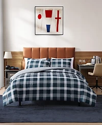 Tommy Hilfiger Huntingdon Plaid Washed Microfiber -Pc. Comforter Set