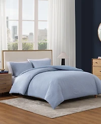 Tommy Hilfiger Trellis Flag Cotton Reversible -Pc. Duvet Cover Set