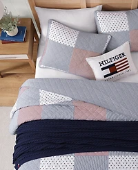 Tommy Hilfiger Ithaca Americana Patchwork Cotton Reversible 3-Pc. Quilt Set, King