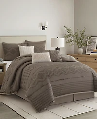 Stratford Park Waverly Geometric 7-Pc. Comforter Set, Queen