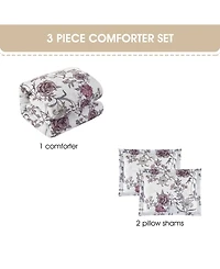 Stratford Park Rita Floral 3-Pc. Comforter Set