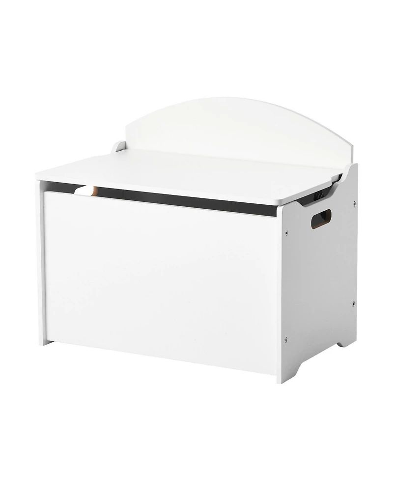 Slickblue Kids Storage Bench with Backrest and Safety Hinge Toy Box