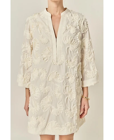 English Factory Oasis High Neck Lace Detailed Midi Dress